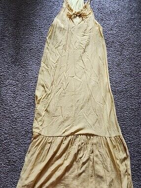 Womens Yellow Nine West Maxi Dress Size Small